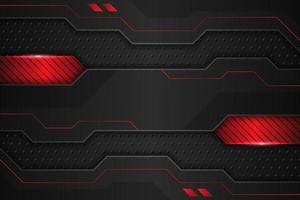 Modern Background Realistic Metallic Technology Glowing Red and Dark vector