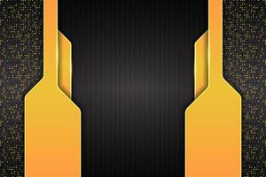 Modern Background Futuristic Technology 3D Realistic Overlap Glowing Yellow with Glitter vector