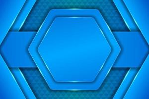Modern Background Realistic Elegant Hexagon Glowing Light Blue vector