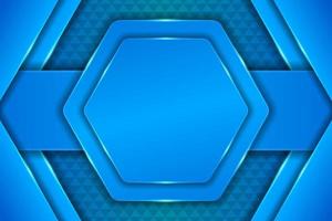 Modern Background Realistic Elegant Hexagon Glowing Light Blue vector