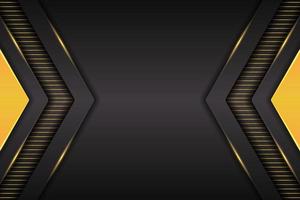 Modern Background Futuristic Technology 3D Realistic Arrow Glowing Yellow vector
