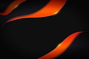 Modern Background Realistic Overlapped Dynamic Layer Elegant  Metallic Glossy Orange vector