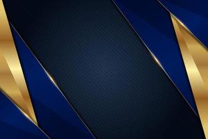 Luxury Background Diagonal Overlapped Blue Layer with Elegant Gold vector