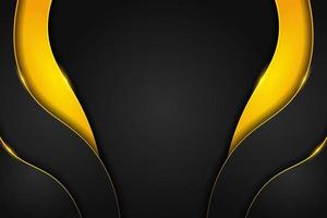 Modern Background Futuristic Technology Dynamic Overlapped Glow Yellow vector