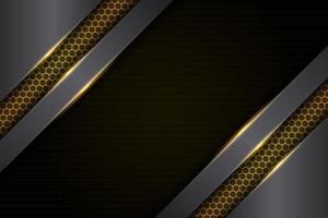 Modern Background Realistic Diagonal Metallic Overlapped Glow Yellow vector