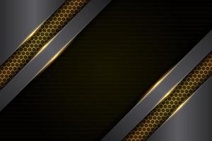 Modern Background Realistic Diagonal Metallic Overlapped Glow Yellow vector