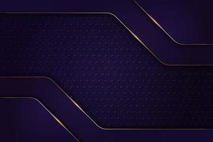 Luxury Background Modern Purple Realistic Overlapped with Glowing Golden Line Effect vector