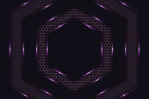 Luxury Background Hexagon Shape Glow Purple in Dark vector