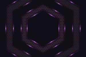 Luxury Background Hexagon Shape Glow Purple in Dark vector