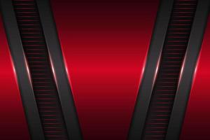 Modern Background Futuristic Technology 3D Realistic Diagonal Layer Red with Metallic Grey vector