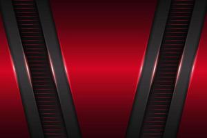 Modern Background Futuristic Technology 3D Realistic Diagonal Layer Red with Metallic Grey vector