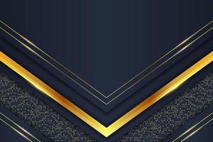 Fondo de lujo realista capa elegante superpuesta con efecto de brillo dorado brillante vector