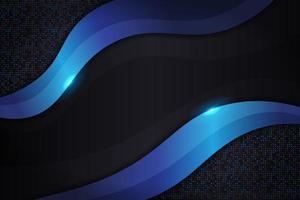 Modern Background Dynamic Overlapped Layer Glowing Blue with Glitter vector