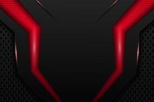 Modern Technology Background Metallic 3D Futuristic Glowing Red vector