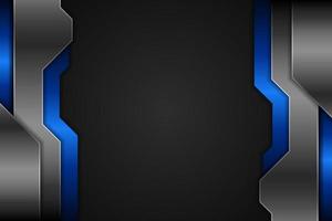 Modern Background Realistic Overlapped Layer Technology Metallic Glossy Blue and Grey vector
