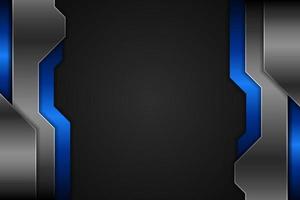 Modern Background Realistic Overlapped Layer Technology Metallic Glossy Blue and Grey vector