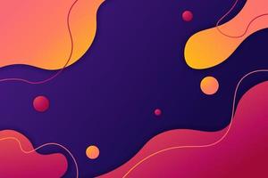 Abstract Fluid Shape Background Gradient Dynamic Orange and Yellow vector