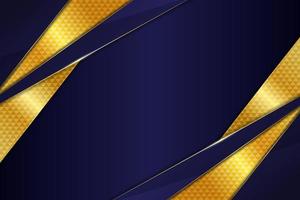 Luxury Background Diagonal Overlapped Layer Navy with Shiny Golden Effect vector
