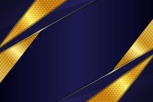 Luxury Background Diagonal Overlapped Layer Navy with Shiny Golden Effect vector