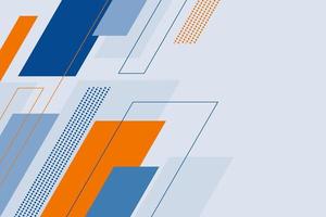 Modern Abstract Geometric Background Minimalist Diagonal Blue and Orange vector