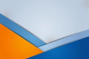 Modern Abstract Background Minimalist Diagonal Overlapped Colorful Blue and Orange vector