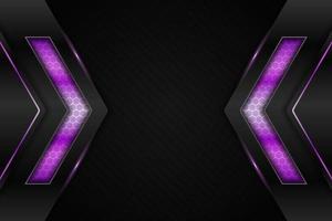 Modern Background Technology Realistic Glossy Arrow Metallic Purple and Dark vector