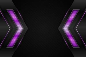 Modern Background Technology Realistic Glossy Arrow Metallic Purple and Dark vector