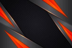 Modern Background Diagonal Overlapped Layer Technology 3D Realistic Elegant  Metallic Glossy Orange vector