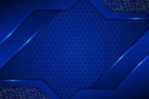 Modern Technology Background Premium Futuristic Diagonal 3D Shiny Blue Hexagon with Glitter vector