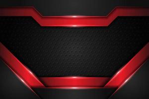 Modern Background Realistic Glossy Metallic Overlapped Red and Dark vector