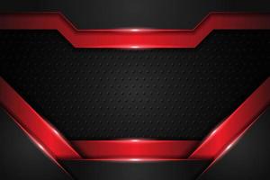 Modern Background Realistic Glossy Metallic Overlapped Red and Dark vector