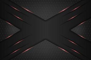 Modern Background Realistic Triangle Metallic Technology Glowing Red and Dark vector