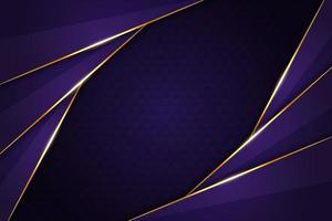 Luxury Background Modern Purple Diagonal Overlapped with Glowing Golden Line Effect vector