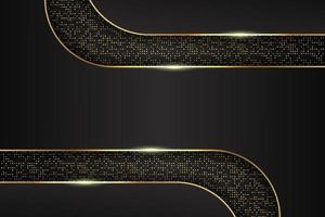 Luxury Background Modern Realistic Dark with Shiny Golden Glitter Effect vector