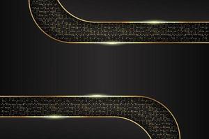 Luxury Background Modern Realistic Dark with Shiny Golden Glitter Effect vector