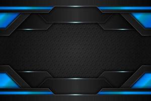 Modern Background Realistic Technology Futuristic Blue with Dark Hexagon Pattern vector