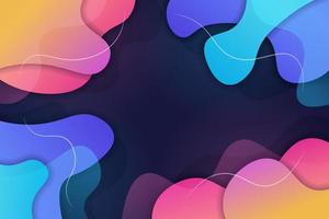 Abstract Background Dynamic Abstract Fluid Shape Glowing Colorful Gradient vector