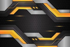 Modern Background Futuristic Technology 3D Realistic Diagonal Yellow Metallic vector