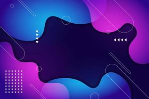 Abstract Background Geometric Colorful Fluid Gradient Blue and Purple Premium Banner Vector