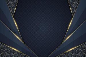 Luxury Background Realistic Diagonal Overlapped Elegant Layer with Shiny Golden Glitter Effect vector
