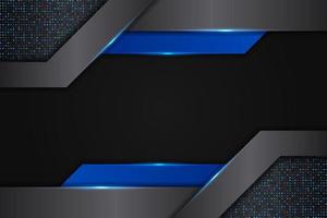 Modern Background Abstract Futuristic Technology 3D Realistic Glowing Blue Metallic vector