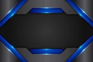 Modern Background Abstract Futuristic Technology Realistic Glowing Blue Metallic vector