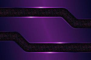 Luxury Background Minimalist Glossy Metallic with Glow Purple in Dark vector