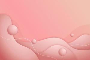 Abstract Background Dynamic 3D Fluid Soft Gradient Clear Pink Pastel Color vector