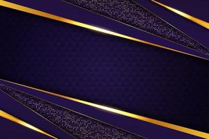 Luxury Background Modern Purple Diagonal Layer with Glitter and Glowing Golden Line Effect vector