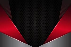 Modern Background Premium Diagonal Overlapped with Elegant Metallic Glowing Red and Silver vector