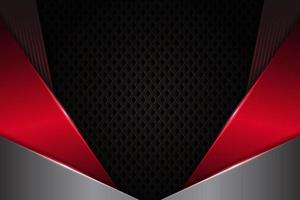 Modern Background Premium Diagonal Overlapped with Elegant Metallic Glowing Red and Silver vector