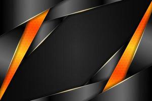 Modern Background Realistic 3D Overlapped Diagonal Metallic Glossy Orange and Silver vector