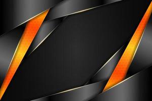 Modern Background Realistic 3D Overlapped Diagonal Metallic Glossy Orange and Silver vector