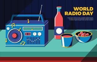 World Radio Day Background vector